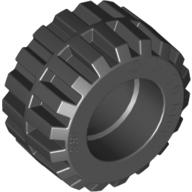 Lego Tyre 21 x 12 with Offset Tread Small Wide and Center Band / Black