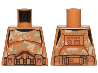 Lego Torso SW Armor Camouflage Clone Trooper Pattern / Medium Nougat