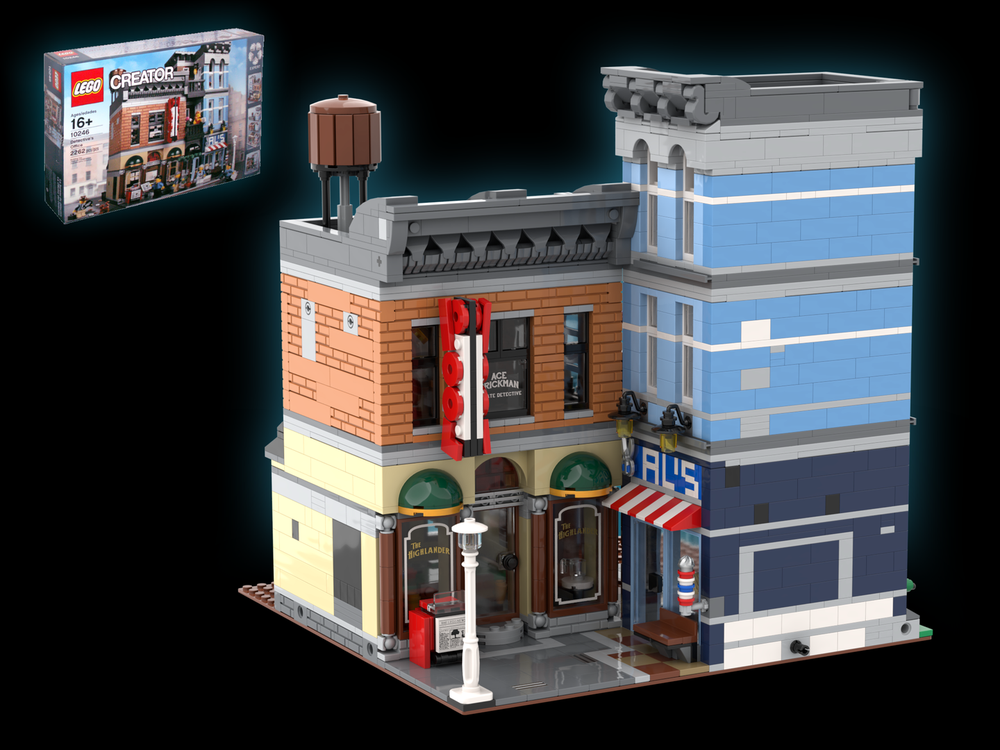 Lego Detective's Office Inverted Corner - 10246 Detective's Office Alternative Build