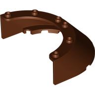 Lego Windscreen Round, Sloped 6 x 8 x 2 / Reddish Brown