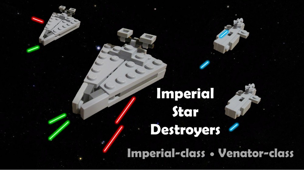 Lego Micro Imperial Star Destroyers (Imperial-class and Venator-class)