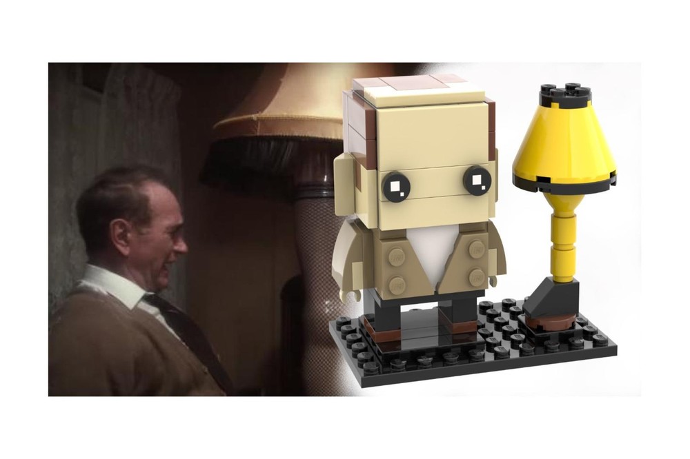 Lego PA PARKER (Dad) with Leg Lamp BRICKHEADZ from "A Christmas Story"