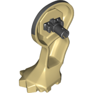 Lego Animal Body Part, Dinosaur, Triceratops Leg, Right, Front, with Pin, Dark Bluish Grey Print