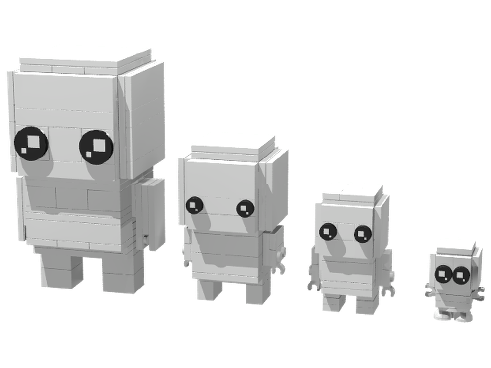 Lego 4 Different Brickheadz Templates