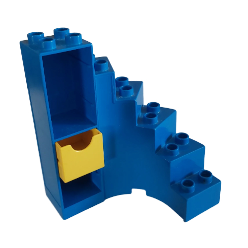 Lego Duplo Staircase, Curved with Drawer Slots / Blue