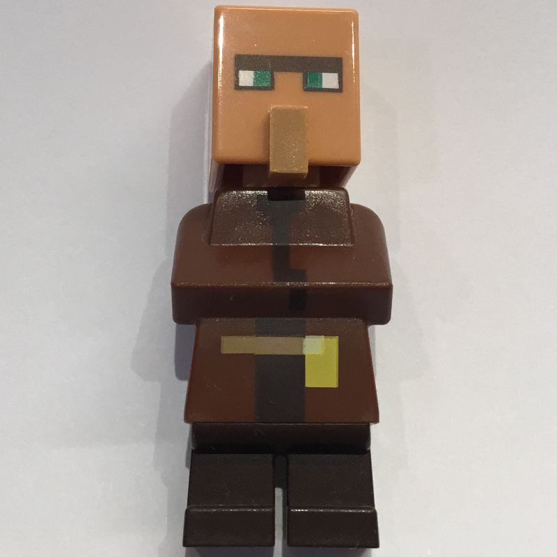 Lego Villager, Reddish Brown with Honey