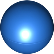 Lego Ball, Hard Plastic, 51mm (approx. 6 studs diameter) / Blue