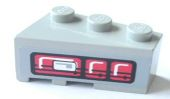 Lego Wedge 3 x 2 Right with Taillights Pattern (Sticker) - Set 8479