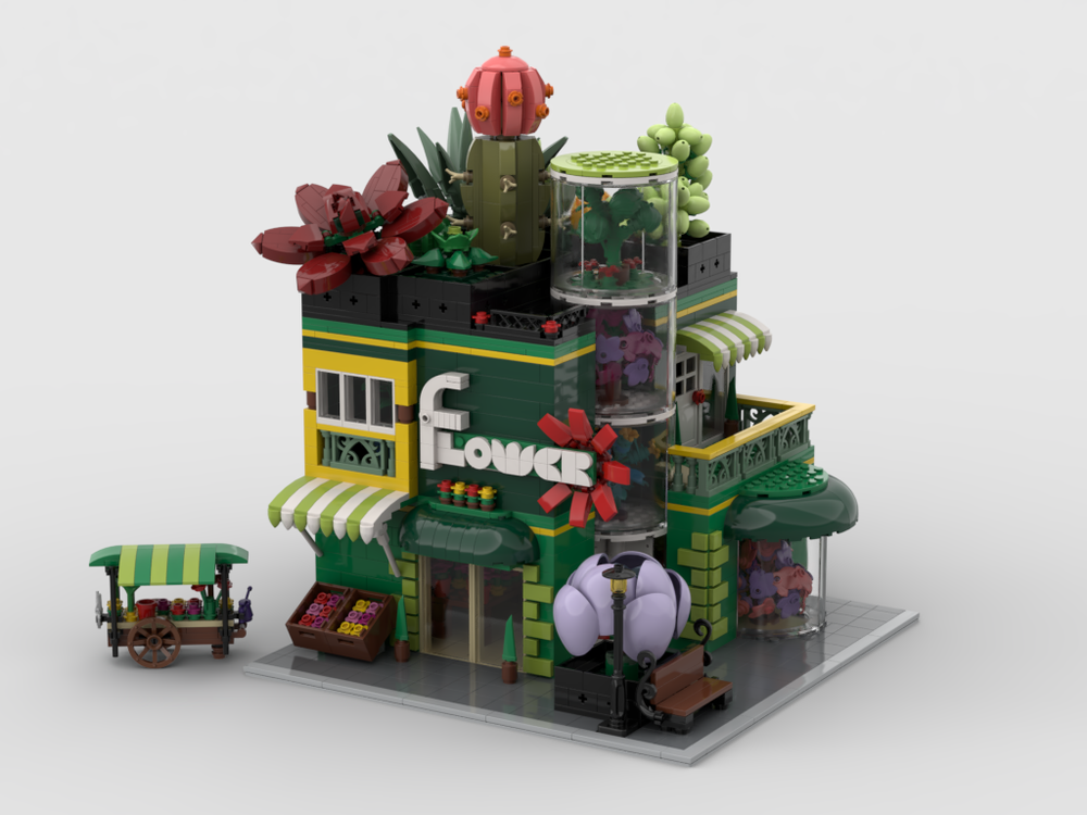Lego Modular Flower store + Display for set 10309