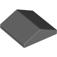 Lego Brick Sloped 33° 2 x 2 Double / Dark Bluish Gray