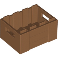 Lego Box / Crate with Handholds 3 x 4 x 1 2/3 / Medium Nougat