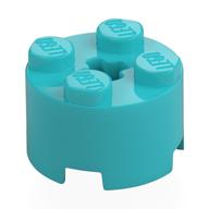 Lego Brick Round 2 x 2 with Axle Hole / Medium Azure