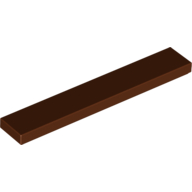 Lego Tile 1 x 6 with Groove / Reddish Brown