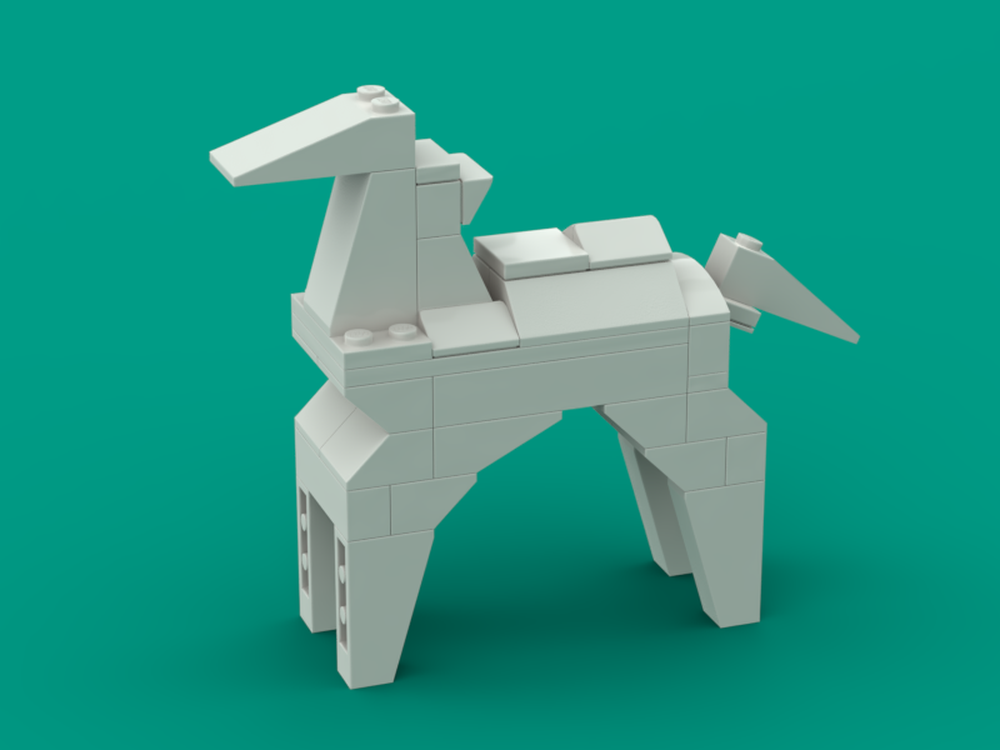 Lego Origami Horse Statue