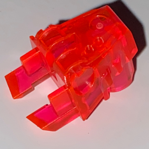 Lego Large Figure Head Connector Block Eye/Brain Stalk / Trans-Neon Red
