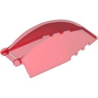 Lego Windscreen 8 x 4 x 2 Curved with Handle / Trans-Red