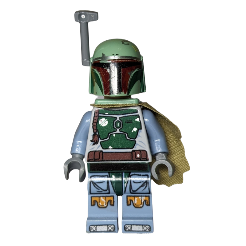 Lego Boba Fett, Helmet, Jetpack Neckwear, Olive Green Pauldron, Dark Green Hips
