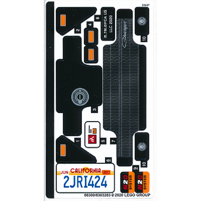 Lego Sticker Sheet for Set 42111-1
