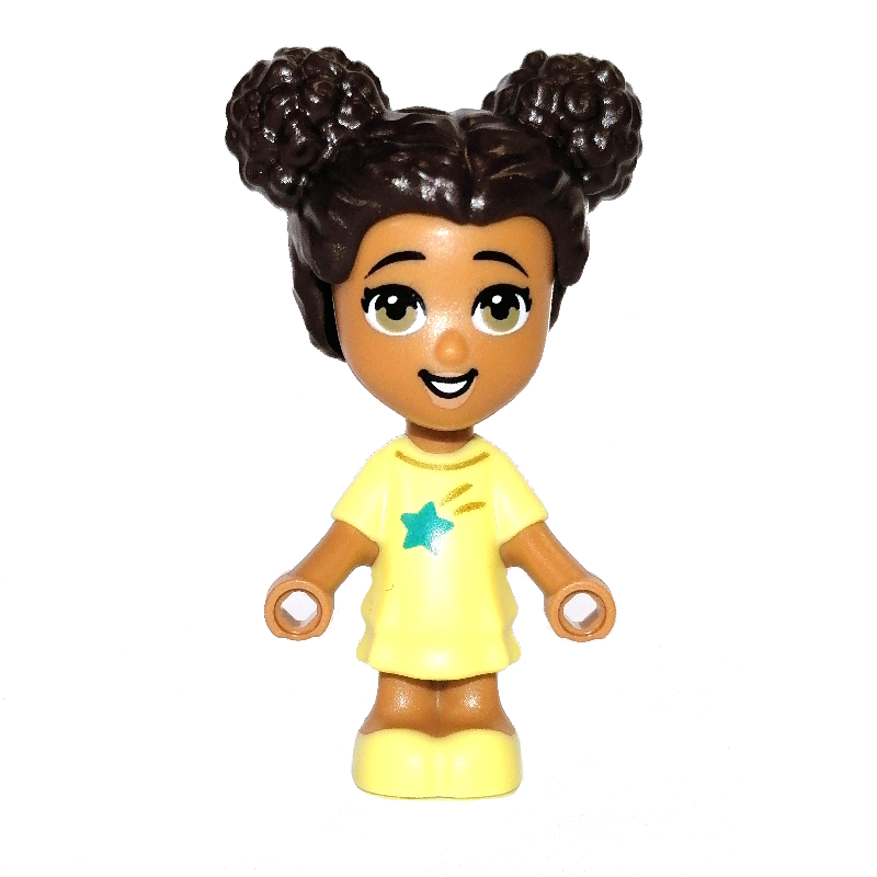 Lego Liz - Microdoll, Bright Light Yellow Dress, Dark Brown Hair