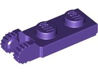 Lego Hinge Plate 1 x 2 Locking with 2 Fingers on End / Dark Purple