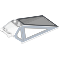 Lego Windscreen 8 x 4 x 2 with Handle and 2 Studs with Sand Blue Cockpit Window Frames Print / Trans-Clear