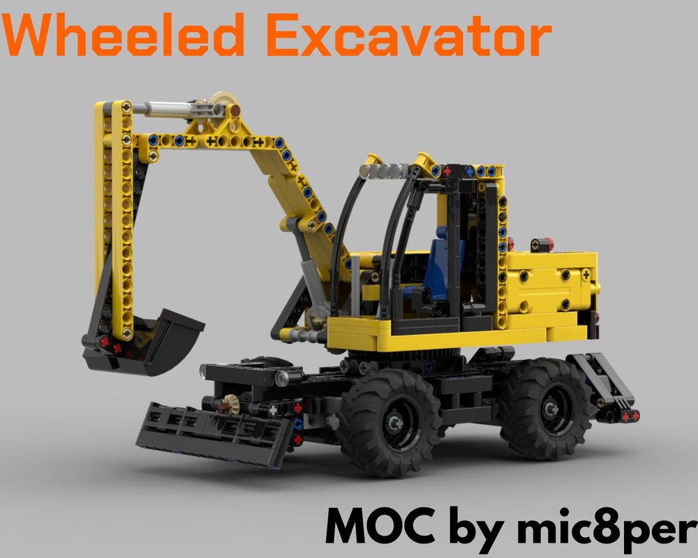 Lego Wheeled Excavator