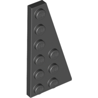 Lego Wedge Plate 6 x 3 Right / Black