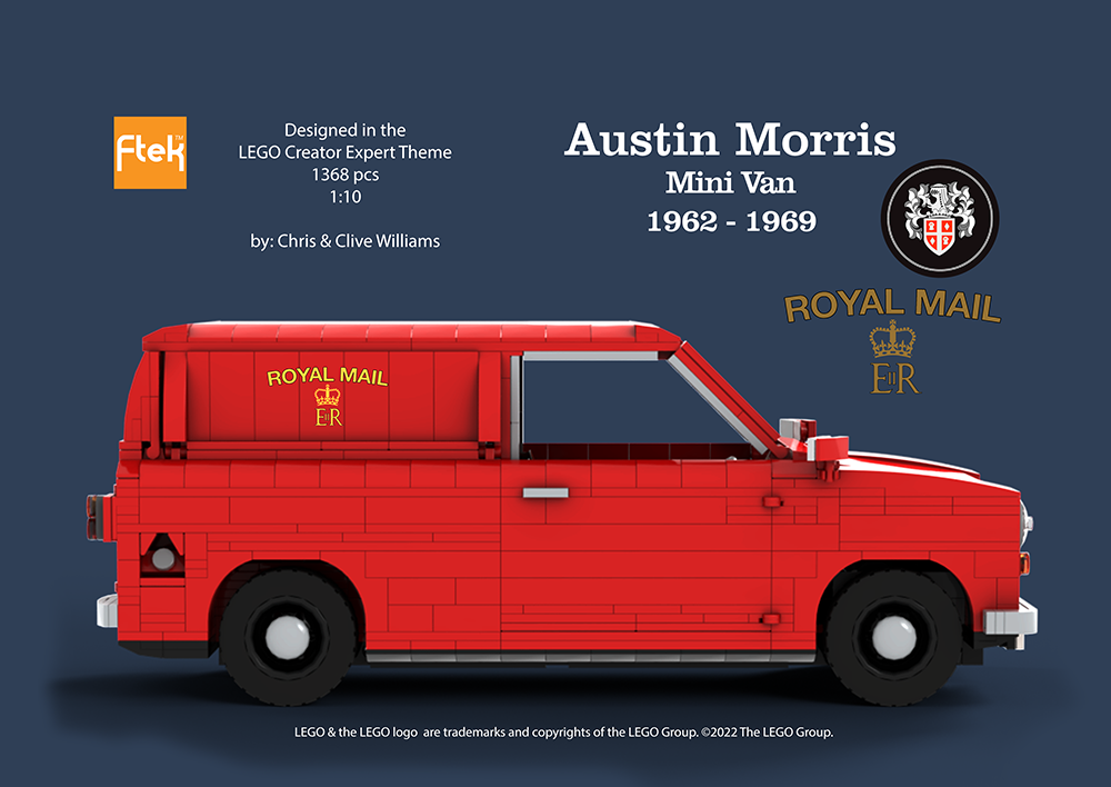 Lego Austin Morris Mini Van - Royal Mail 1960's