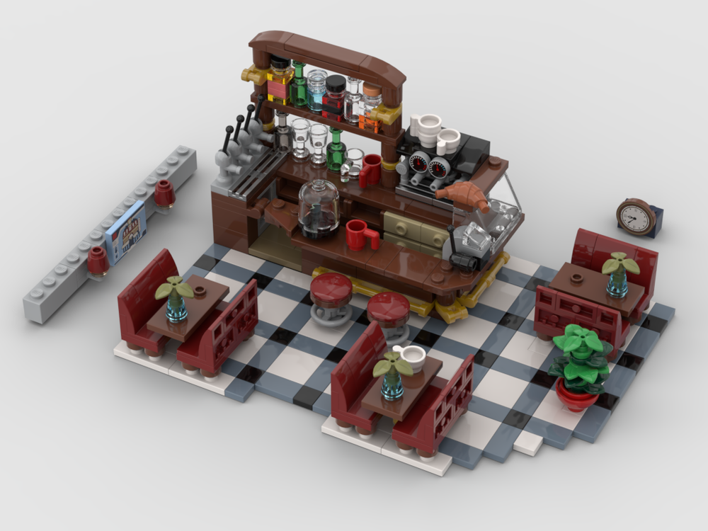 Lego Cafe Corner 10182 Interior Mod