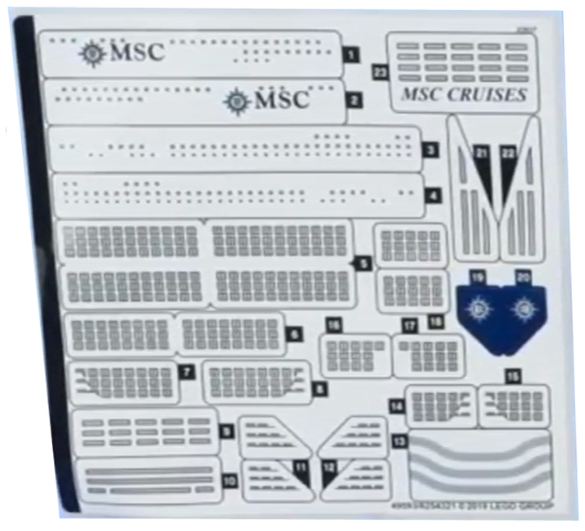 Lego Sticker Sheet for Set 40318-1