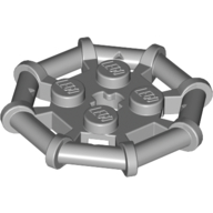 Lego Plate Special 2 x 2 with Bar Frame Octagonal, Reinforced, Completely Round Studs / Light Bluish Gray