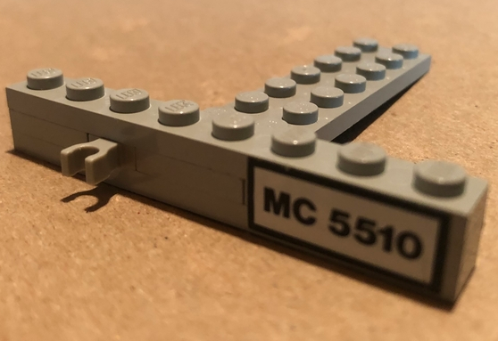 Lego Stickered Assembly 8 x 8 x 1 with 'MC 5510' Pattern (Sticker) - Set 5510