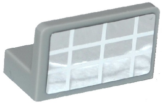 Lego Panel 1 x 2 x 1 with Mirror with White Grid Pattern (Sticker) - Set 41118
