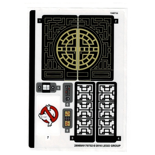 Lego Sticker Sheet for Set 71242-1