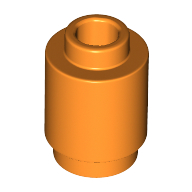 Lego Brick Round 1 x 1 Open Stud / Orange