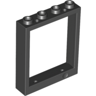 Lego Door Frame 1 x 4 x 4, Holes (Lift) / Black