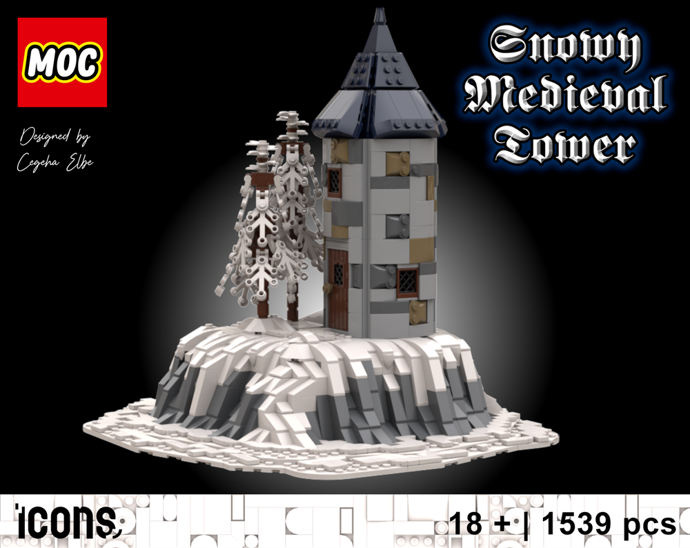 Lego Snowy medieval tower