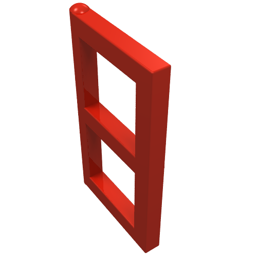 Lego Window 1 x 2 x 3 Pane / Red