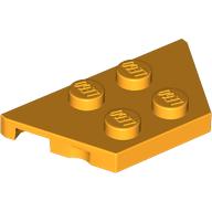 Lego Wedge Plate 2 x 4 / Bright Light Orange