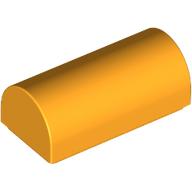 Lego Brick Curved 1 x 2 x 2/3 Double Curved Top, No Studs / Bright Light Orange