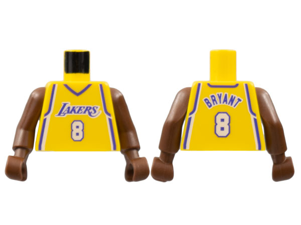 Lego Torso NBA Los Angeles Lakers #8 Bryant Pattern / Brown NBA Arms