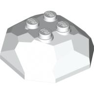 Lego Rock Boulder 4 x 4, Top / White