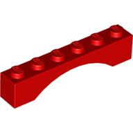 Lego Brick Arch 1 x 6 / Red