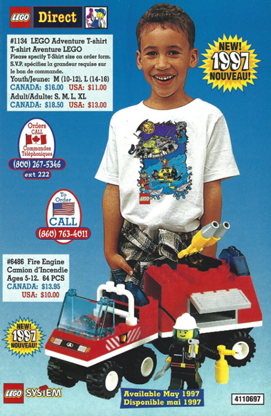 Lego 1997 Insert - LEGO Direct - US/Canadian (4110697)