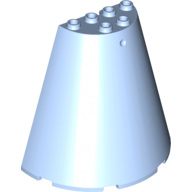 Lego Cone Half 8 x 4 x 6 / Bright Light Blue