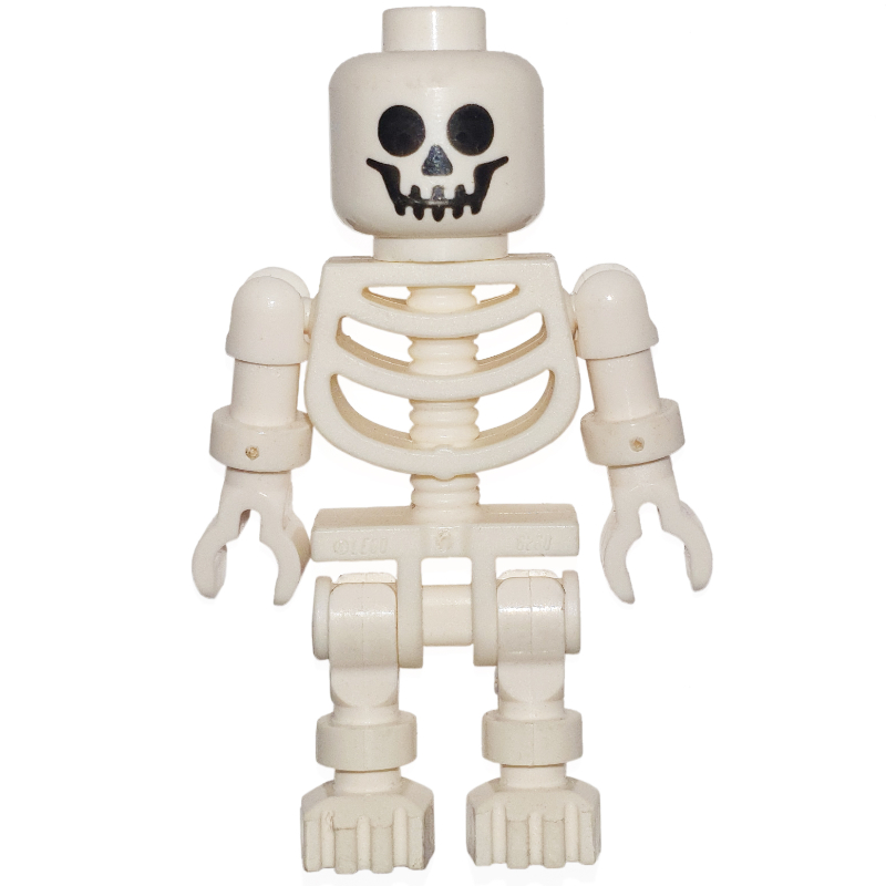 Lego Skeleton, Standard Face, Ball Joint Arms (3626c Head)
