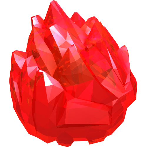 Lego Head Special, Rock Monster, Jaw Upper [Type 2] / Trans-Red
