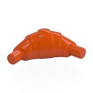 Lego Food Croissant - Flat Ends / Reddish Orange