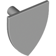 Lego Shield Triangular Red Border, Blue Field, White Star print / Light Bluish Gray