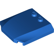 Lego Brick Wedged, Curved Triple 4 x 4 x 2/3 with 2 Studs / Blue